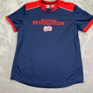 MLS Soccer Jersey New England Revolution SS Shirt Men's XL Navy Red Athletic